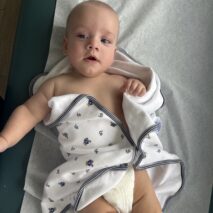 Liam at the doctor for his 5 month check up