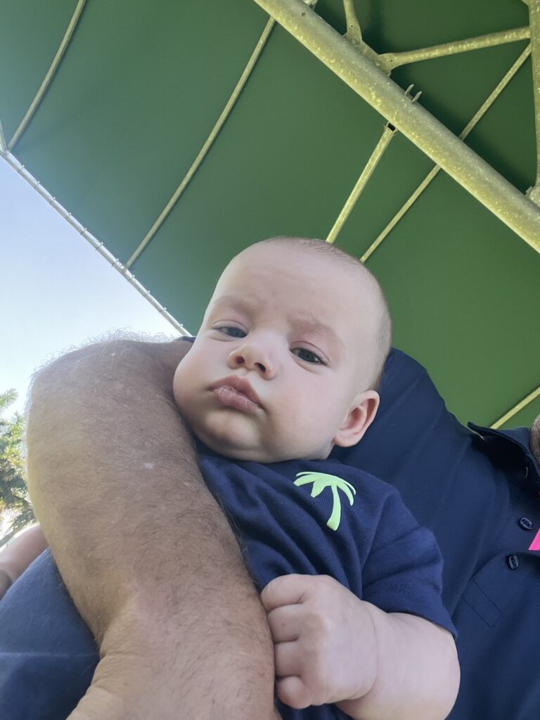 Liam at the golf course