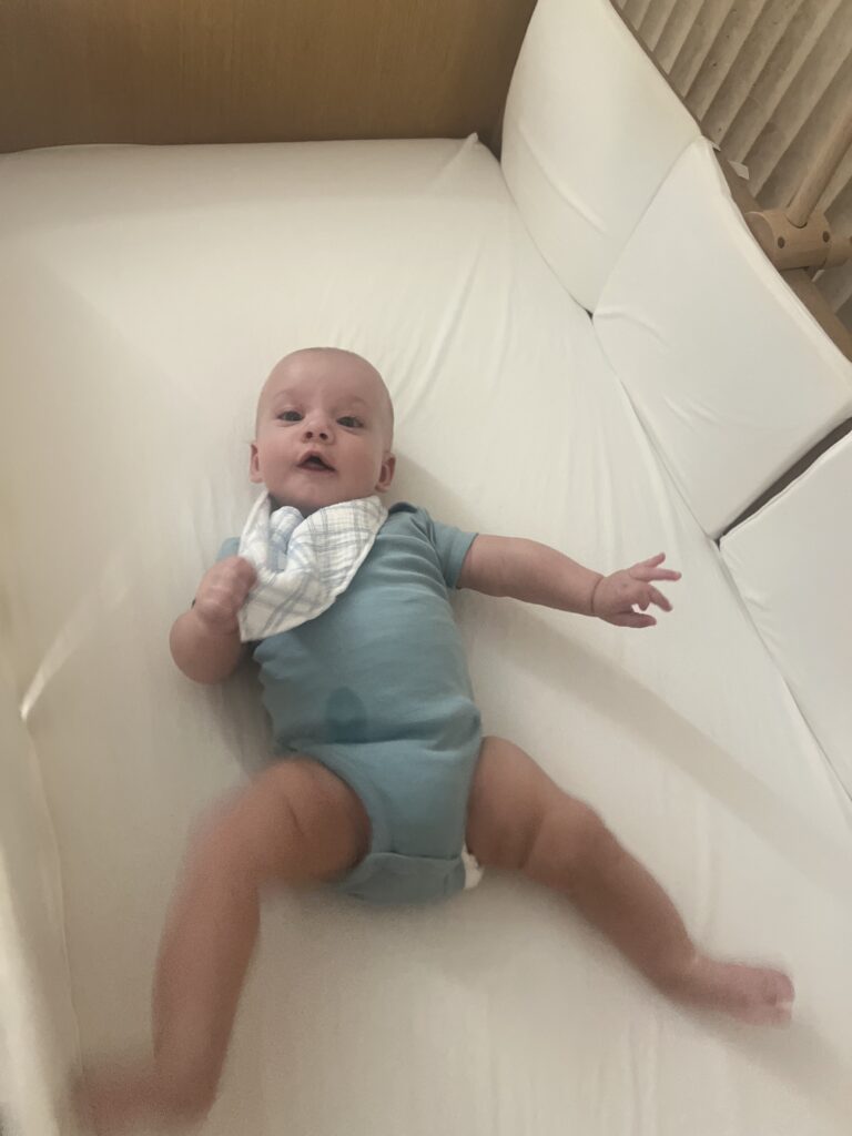 Liam waking up from nap