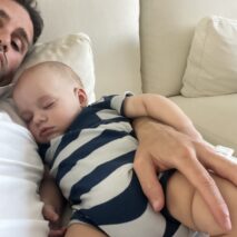 Liam sleeping with papa