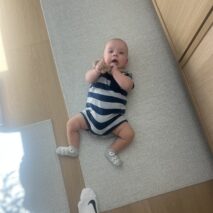 Liam hanging out in the kitchen
