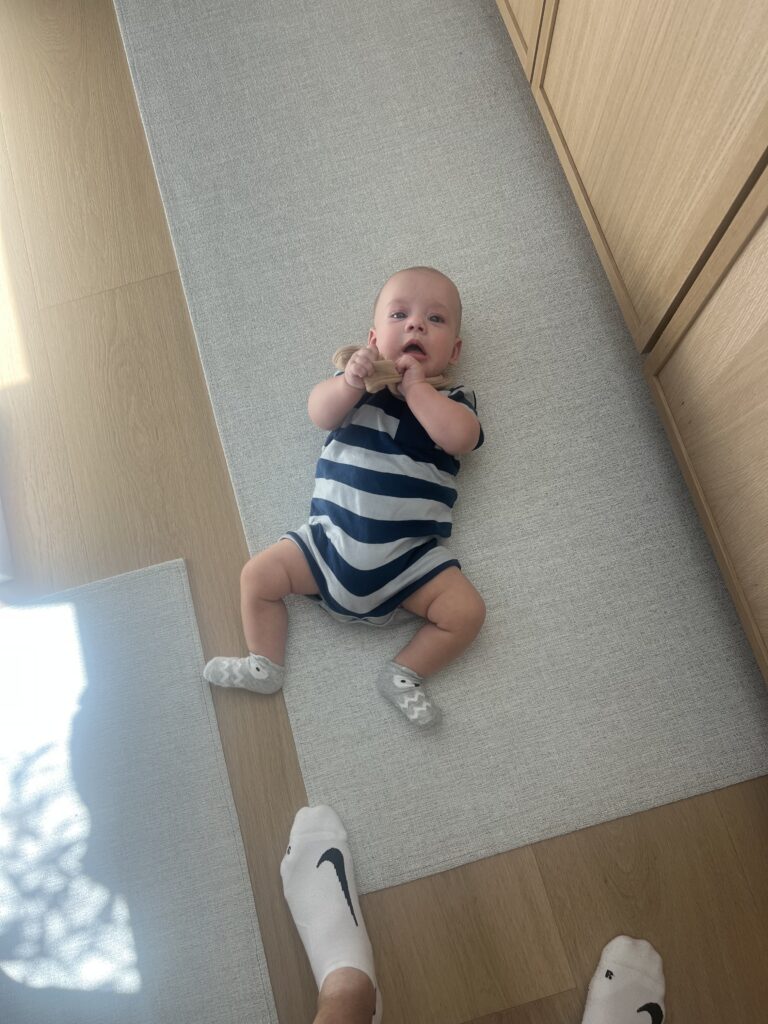 Liam hanging out in the kitchen